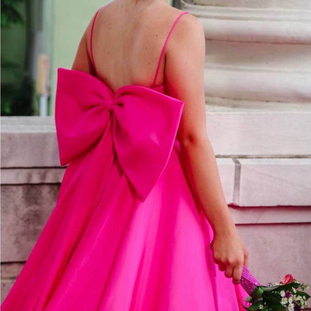 Sherri Hill Elegant Pink Prom Dress size 2 - Picture 3 of 4